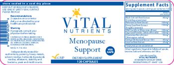 Vital Nutrients Menopause Support - supplement