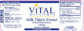 Vital Nutrients Milk Thistle Extract (Ethanol/Water Extract) 250 mg - supplement