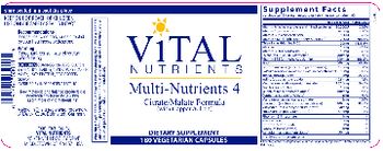 Vital Nutrients Multi-Nutrients 4 (with Copper & Iron) - supplement