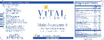 Vital Nutrients Multi-Nutrients 5 (Boron, Copper, and Iron Free) - supplement