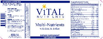 Vital Nutrients Multi-Nutrients with Iron & Iodine - supplement