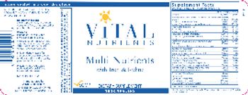 Vital Nutrients Multi-Nutrients with Iron & Iodine - supplement