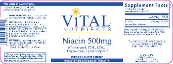 Vital Nutrients Niacin 500 mg - supplement