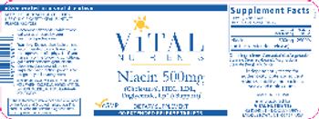 Vital Nutrients Niacin 500 mg - supplement