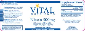 Vital Nutrients Niacin 500 mg - supplement