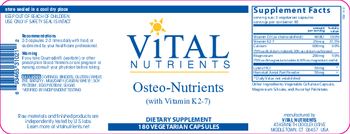 Vital Nutrients Osteo-Nutrients - supplement