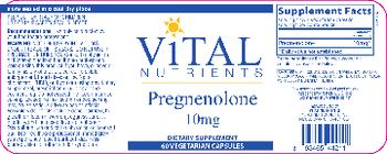 Vital Nutrients Pregnenolone 10 mg - supplement