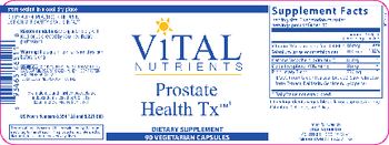 Vital Nutrients Prostate Health Tx - supplement