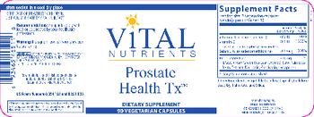 Vital Nutrients Prostate Health Tx - supplement