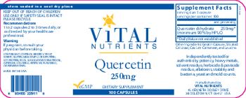 Vital Nutrients Quercetin 250 mg - supplement