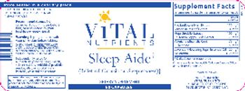 Vital Nutrients Sleep Aide - supplement