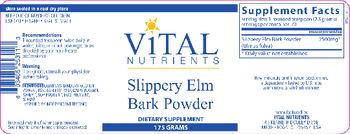 Vital Nutrients Slippery Elm Bark Powder - supplement