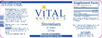 Vital Nutrients Strontium (Citrate) 227 mg - supplement