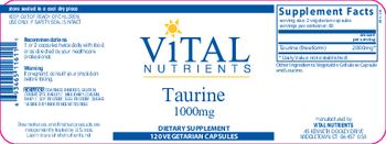 Vital Nutrients Taurine 1000 mg - supplement