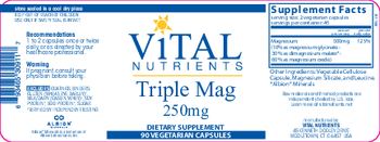 Vital Nutrients Triple Mag 250 mg - supplement