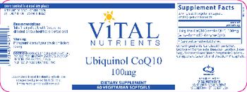 Vital Nutrients Ubiquinol CoQ10 100 mg - supplement