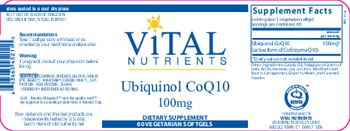 Vital Nutrients Ubiquinol CoQ10 100 mg - supplement