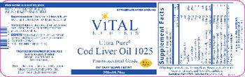 Vital Nutrients Ultra Pure Cod Liver Oil 1025 Lemon Flavor - supplement