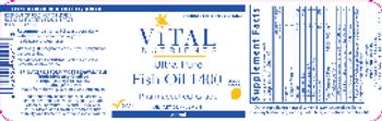 Vital Nutrients Ultra Pure Fish Oil 1400 Lemon Flavor - supplement