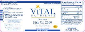 Vital Nutrients Ultra Pure Fish Oil 2600 Lemon Flavor - supplement