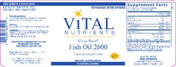 Vital Nutrients Ultra Pure Fish Oil 2600 Lemon Flavor - supplement