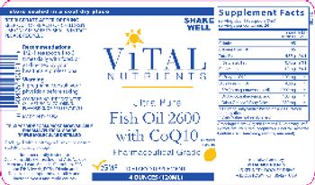 Vital Nutrients Ultra Pure Fish Oil 2600 with CoQ10 Lemon Flavor - supplement