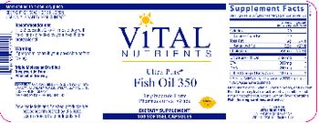 Vital Nutrients Ultra Pure Fish Oil 350 Lemon Flavor - supplement