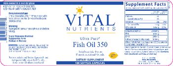 Vital Nutrients Ultra Pure Fish Oil 350 Lemon Flavor - supplement