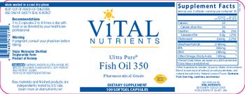 Vital Nutrients Ultra Pure Fish Oil 350 Lemon Flavor - supplement