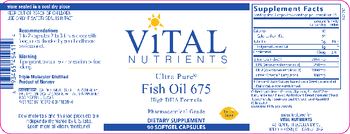 Vital Nutrients Ultra Pure Fish Oil 675 Lemon Flavor - supplement
