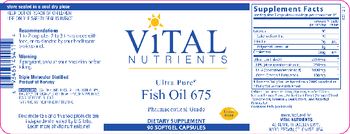 Vital Nutrients Ultra Pure Fish Oil 675 Lemon Flavor - supplement