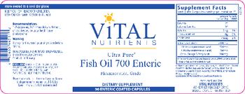 Vital Nutrients Ultra Pure Fish Oil 700 Enteric - supplement
