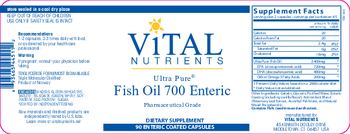 Vital Nutrients Ultra Pure Fish Oil 700 Enteric - supplement