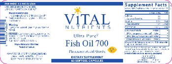 Vital Nutrients Ultra Pure Fish Oil 700 Lemon Flavor - supplement