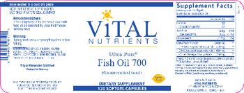 Vital Nutrients Ultra Pure Fish Oil 700 Lemon Flavor - supplement