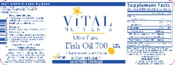 Vital Nutrients Ultra Pure Fish Oil 700 Lemon Flavor - supplement