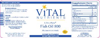 Vital Nutrients Ultra Pure Fish Oil 800 Lemon Flavor - supplement