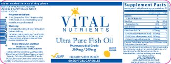 Vital Nutrients Ultra Pure Fish Oil Lemon Flavor - supplement