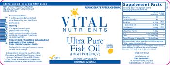 Vital Nutrients Ultra Pure Fish Oil Lemon Flavor - supplement