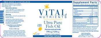 Vital Nutrients Ultra Pure Fish Oil Lemon Flavor - supplement