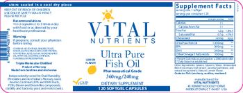 Vital Nutrients Ultra Pure Fish Oil Lemon Flavor - supplement