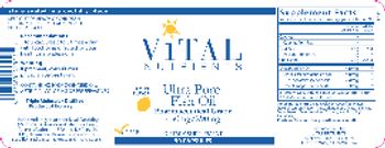 Vital Nutrients Ultra Pure Fish Oil Lemon Flavor - supplement