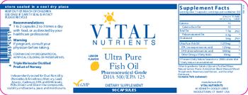 Vital Nutrients Ultra Pure Fish Oil Lemon Flavor - supplement