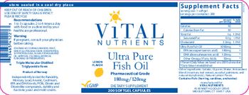 Vital Nutrients Ultra Pure Fish Oil Lemon Flavor - supplement