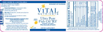 Vital Nutrients Ultra Pure Fish Oil 'RS' Lemon Flavor - supplement