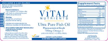 Vital Nutrients Ultra Pure Fish Oil - supplement