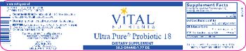 Vital Nutrients Ultra Pure Probiotic 18 - supplement