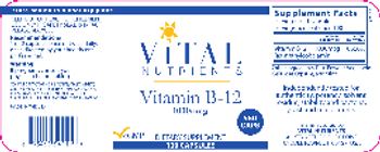 Vital Nutrients Vitamin B-12 1000 mcg - supplement