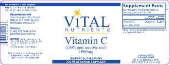 Vital Nutrients Vitamin C 1000 mg - supplement