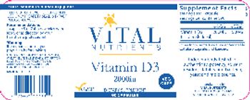 Vital Nutrients Vitamin D3 2000 IU - supplement